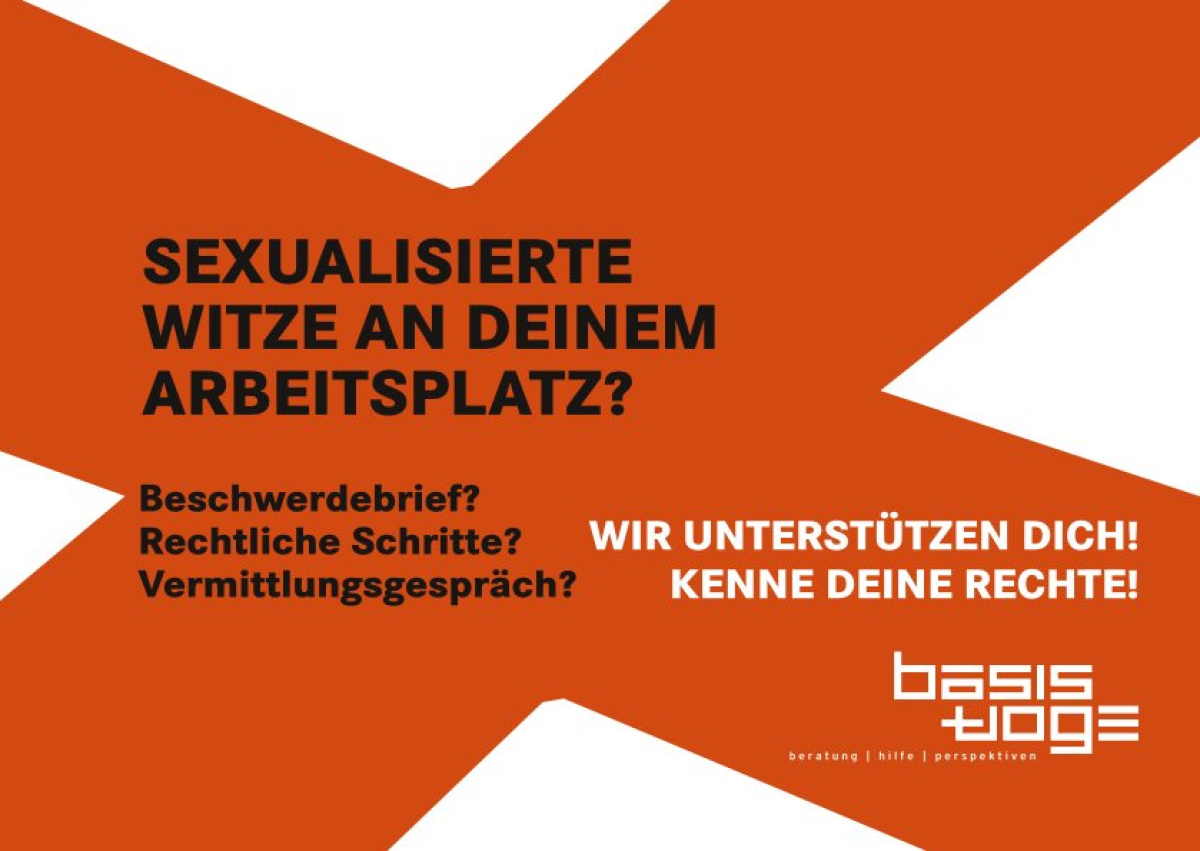 Flyer - Sexualisierte Witze an deinem Arbeitsplatz?