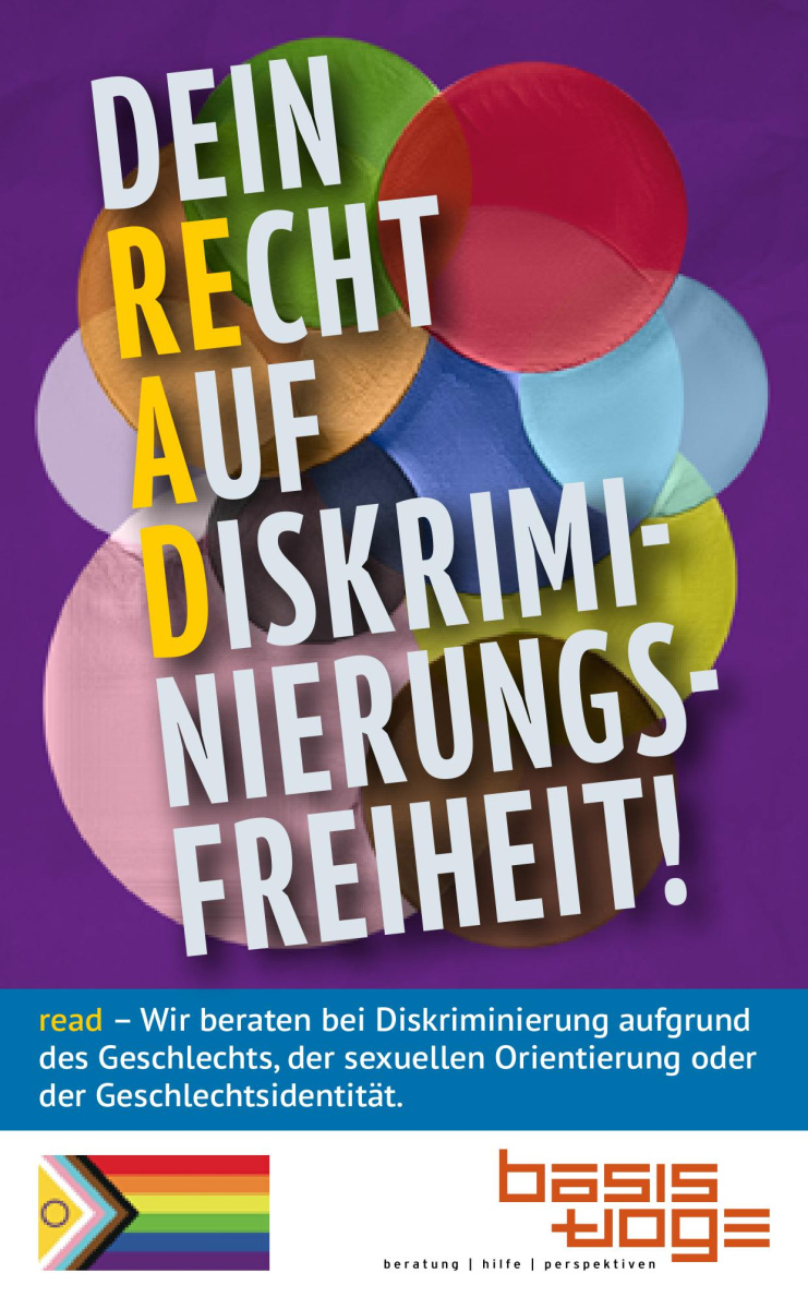 read Flyer - Dein Recht auf Diskriminierungsfreiheit!